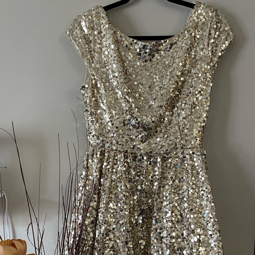 B Darlin Gold Sequin Mini Dress